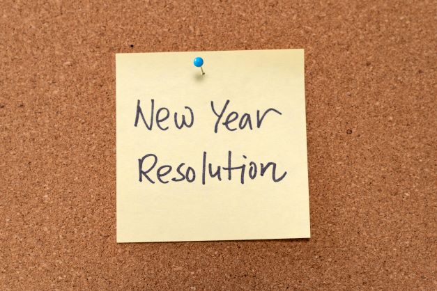 new years resolution sticky note